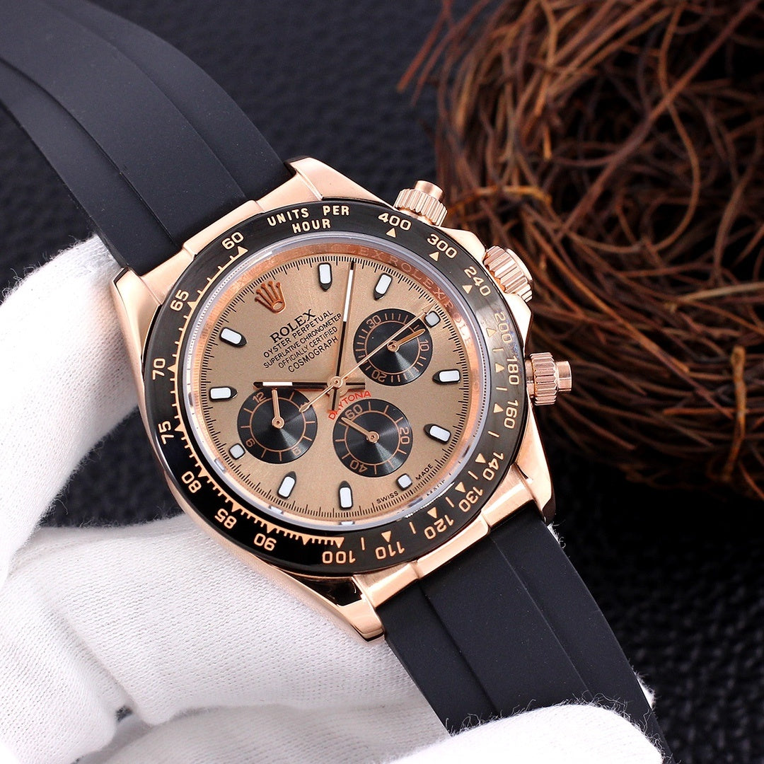 Rose Gold Rubber (Rose Dial) - Luxury Watch