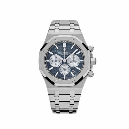 Stainless Steel 41mm Chronograph (Blue dial) - Luxury Watch