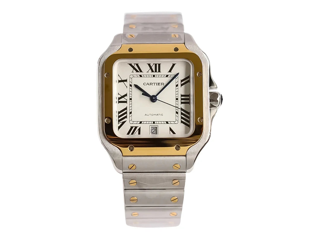 Large Two-Tone Stainless Steel & Gold (White Dial) – Luxury Watch