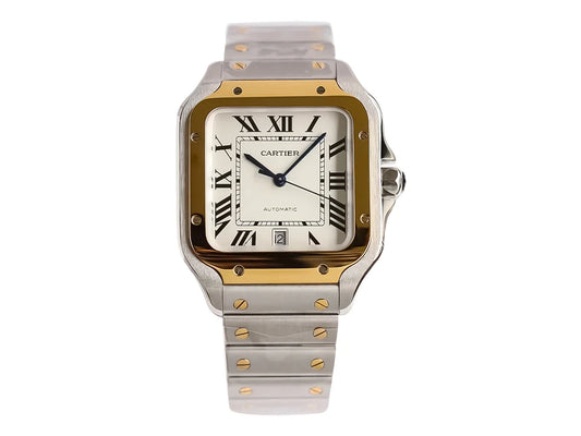 Large Two-Tone Stainless Steel & Gold (White Dial) – Luxury Watch