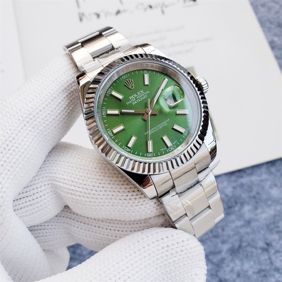 41mm Stainless Steel Green Dial Oyster - Luxury Watch