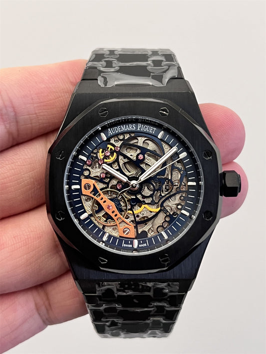 Black Ceramic 41mm (Black openworked dial) - Luxury Watch