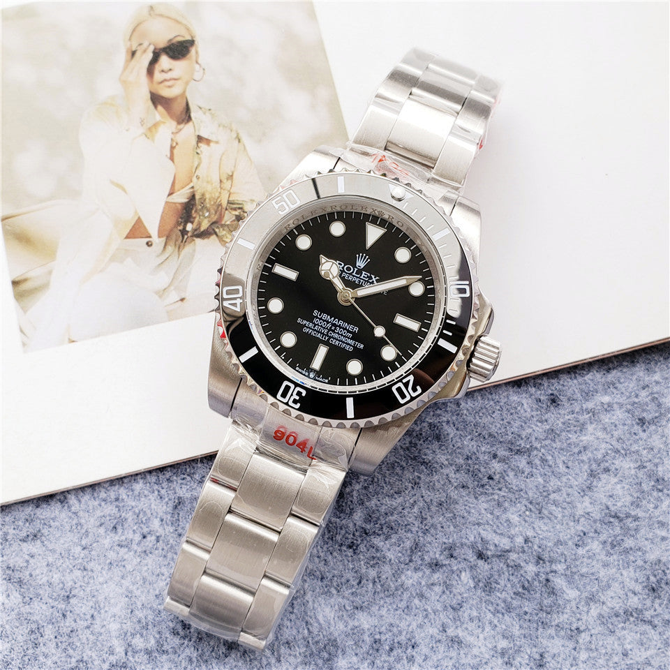 Sports Watch Black Dial no cyclops (Black Dial) - Luxury Watch