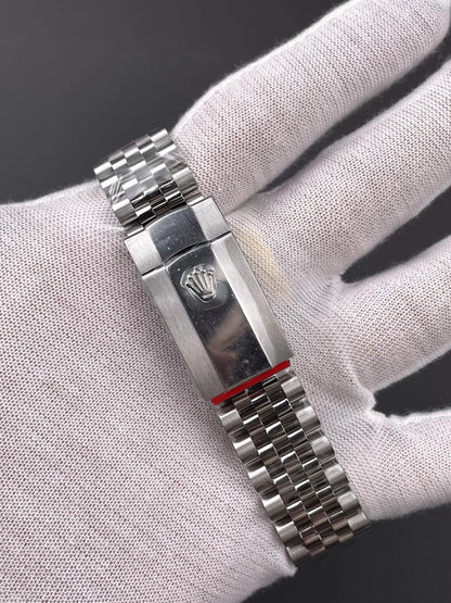 41mm Stainless Jubilee Steel Black Stick Dial - Luxury Watch