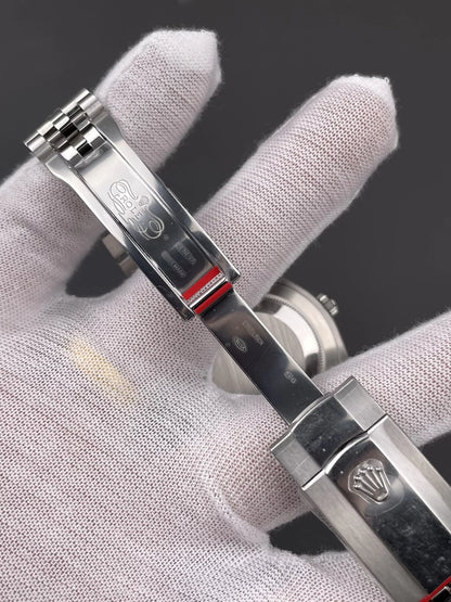 41mm Stainless Jubilee Steel Black Stick Dial - Luxury Watch