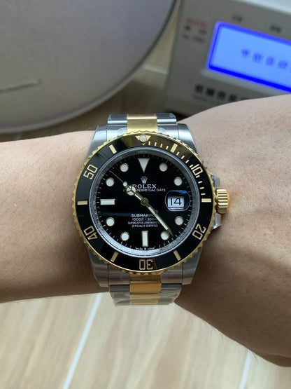 Sports Watch Date Two-Tone Steel 41mm (Black Dial) - Luxury Watch