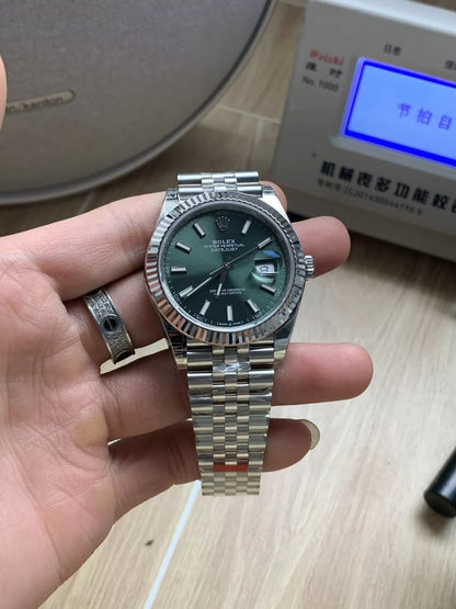 41mm Stainless Steel Jubilee Green - Luxury Watch