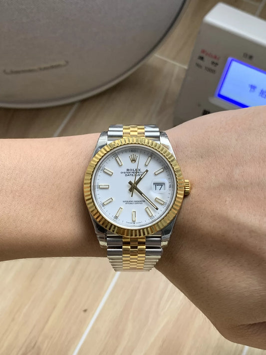 41mm Yellow Gold and Steel (White Dial) - Luxury Watch