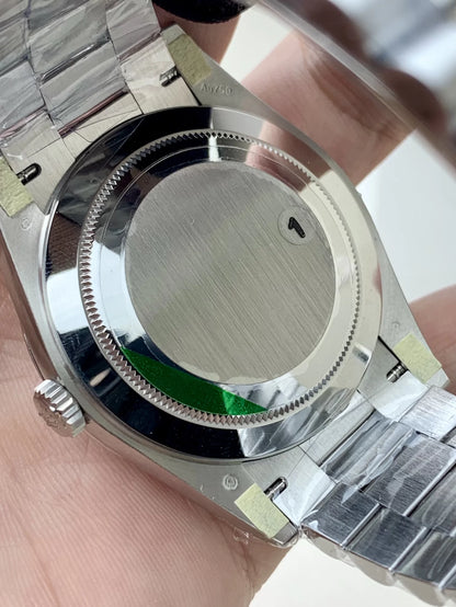 Stainless Steel Day week 40 (Olive Green Dial) - Luxury Watch