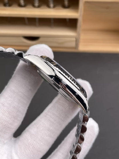 Stainless Steel Day Week Dark Blue Dial 40 - Luxury Watch
