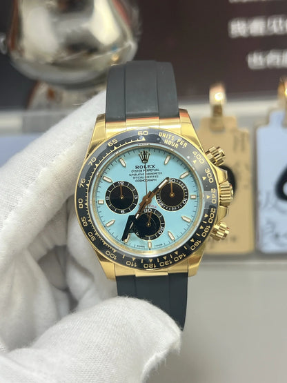 Yellow Gold Rubber (Tiffany Blue Dial) - Luxury Watch
