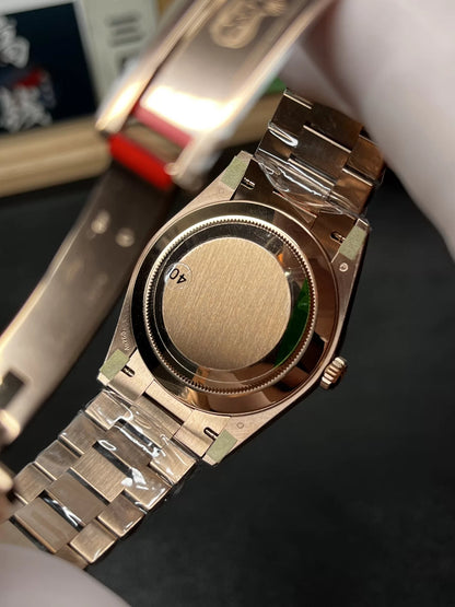 Everose Gold Day Week 40 Green - Luxury Watch
