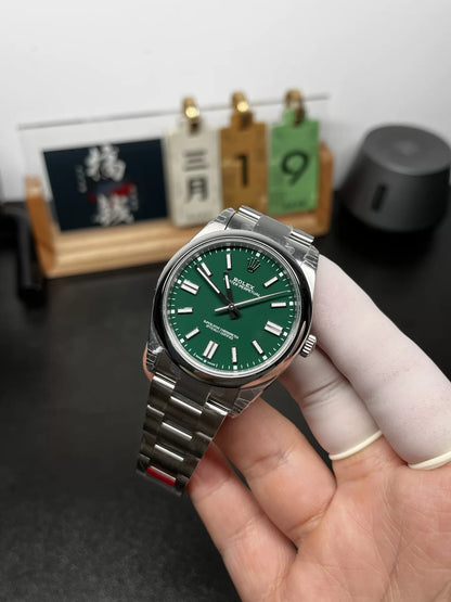 41mm Stainless Steel Oyster Steel Green Dial- Luxury Watch