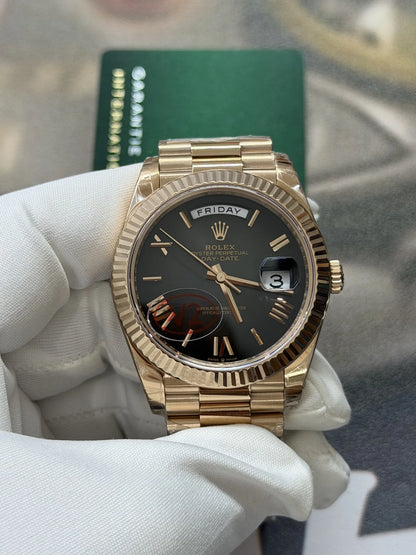 Everose Gold day week 40 Slate gradient fade - Luxury Watch