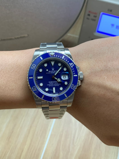 Sports Watch Stainless Steel Ceramic Factory (Blue Dial) - Luxury Watch