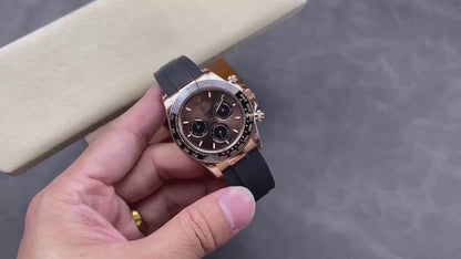 Daytova Everose Rubber Strap (Chocolate Dial) - Luxury Watch