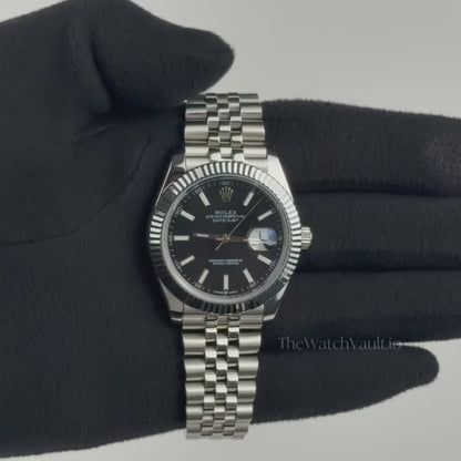 D-Just 41mm Stainless Jubilee Steel Black - Luxury Watch