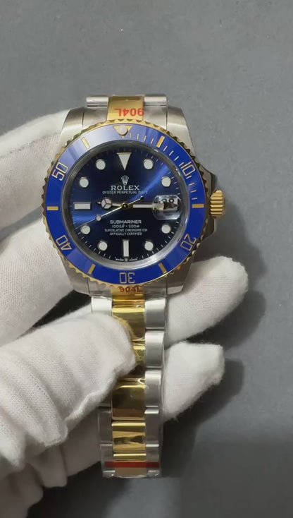 Submarine 41mm Stainless Steel Two-Tone Blue (Bluesy) - Luxury Watch