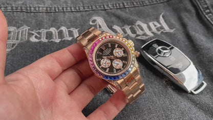 Cosmograph Stainless RoseGold (Rainbow) - Luxury Watch