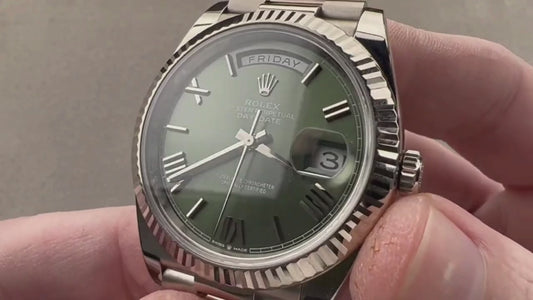 Stainless Steel President D-Date 40 Green - Luxury Watch