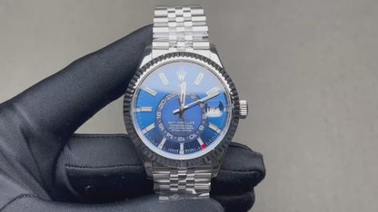 Stainless Steel Sky-Scraper Jubilee (Blue Dial) - Luxury Watch