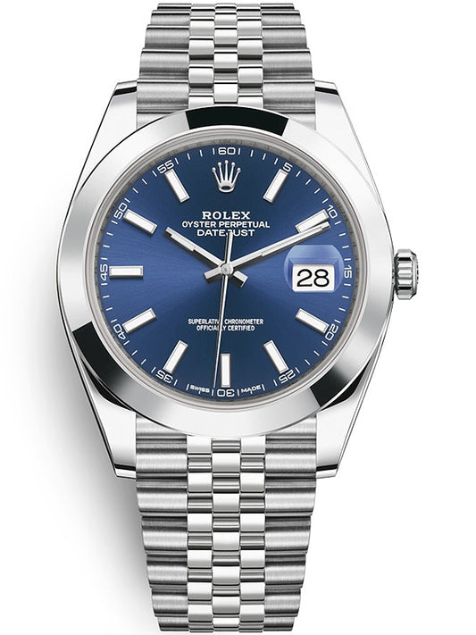 36mm Stainless Steel Jubilee Steel Blue Dial- Luxury Watch