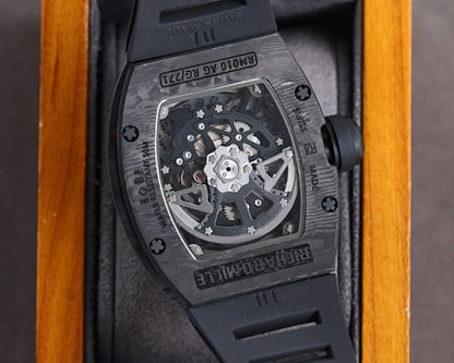 Carbon Sports Watch Rubber Black and Black Dial- Luxury Watch