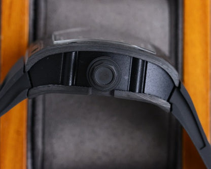 Carbon Sports Watch Rubber Black and Black Dial- Luxury Watch